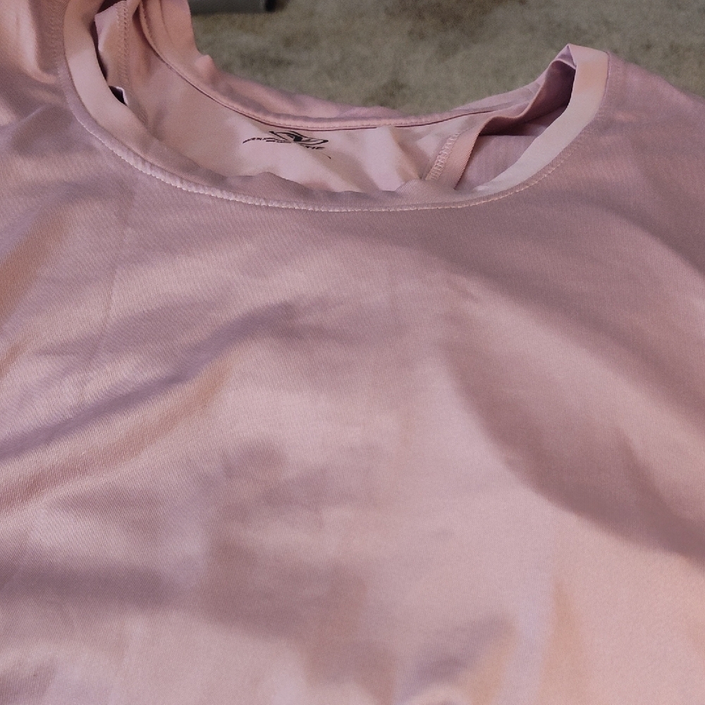 Logo Athletic Pink Sleeveless T-Shirt Tank